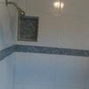 Porcelain tile with shower niche